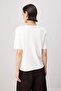 Wardrobe Essentials-Ekru Regular/Normal Kalıp Vatkalı Örme T-Shirt TWOSS26TS00005 - 4