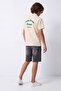 Beige Boy's Polo Collar Knitted T-Shirt Tkdss26Ts00102 - 3