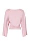 Açık Pembe 2'li Transparan Belden Oturtmalı Fitted Çift Katmanlı Örme Bluz TWOAW27BZ00126 - 7