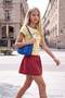 تي شيرت أصفر محبوك مسطح TKDSS26TS00081