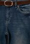 Koyu Mavi Kahverengi Kemerli Az Esnek Normal Bel Bootcut Jeans TWOAW27JE00141 - 2