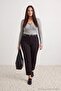 Kahverengi Yüksek Bel Comfort/Esnek Crop Flare Jeans TBBAW27CJ00005 - 2