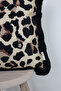 Black Tasseled, Leopard Pattern, Decorative 43x43cm Square Throw Pillow Cover - 3