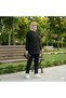 Women's Islamic Clothing Seasonal Modal Fabric Crew Neck Pocketed Tunic Top and Bottom Set - 5