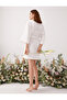 Bridal Satin Dressing Gown with Belt - 4