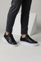 Inside and Outside Genuine Leather Men's Shoes, Black Color, Buckle Detail, Orthopedic Sole - 7