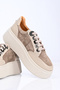 Lace-Up Poly Sole Genuine Leather Sneaker 334-7877-49 Women's Shoes - 7
