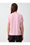 Pink Short Sleeve Crew Neck Modal Knitted T-Shirt - 5