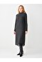 Anthracite Melange Bardot Neckline Soft Textured Lace Midi Dress - 2