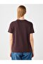 Bitter Brown Crew Neck Short Sleeve Modal Knitted T-Shirt - 5