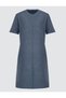 Navy Blue Crew Neck Short Sleeve Casual Mini Dress - 7