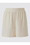 Stone High Waist Wide Leg Linen Blend Shorts - 8