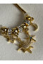 Gold Color Zircon Stone Star Figured Charm Bracelet - 2