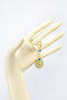 Rounded Evil Eye Beaded Metal Ayetel Kursi Keychain, Gift Keychain - 3