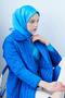 وشاح بلونين باللون الأزرق الداكن واللؤلؤي - 2