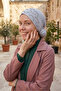 Buttoned Light Gray Ready-To-Wear Turban Hijab Bonnet Suitable for Medical Use - 7