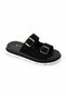 Dodo Women's Genuine Leather Lightweight Anatomical Buckle Detailed Slippers C327 Black - 5