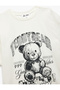 Crew Neck Short Sleeve Cotton Teddy Bear Printed Oversize T-Shirt - 5