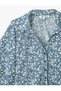 Bat Sleeve Tie Detailed Floral Crop V-Neck Shirt Wrap - 5