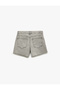Mid Waist Normal Gray Women's Shorts 5Sal40001Md - 5