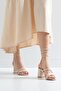 Removable Drawstring Sandals or Slippers Use Genuine Leather Lining Women's Sandals - Skin - 4