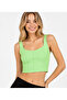 Pistachio Green Tape Strap Corset Blouse - 2
