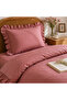 Ruffle Duvet Cover Set Dusty Rose Single 2 Pieces 160 X 220 cm - 2