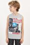 Printed Boy's Zero Sleeve T-shirt - 3