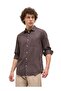 Men's Brown Geometric Printed Tailored Fit Formal Shirt for Every Occasion