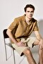 Regular Fit Polo Collar Flowy Fabric Short Sleeve Shirt G8083Ax26Sm - 3