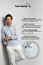 Men's Seasonal Long Sleeve Shirt Collar Blue Sweat Classic Pattern - 5304 - 7
