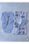 Newborn Baby Boy Gift Set |   Hat, Gloves, Bodysuit, Socks, Muslin Blanket and Pacifier Strap - 2