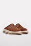 Genuine Leather Women's Wedge Heel Slippers 411Za1106 - 4