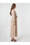 100% Cotton Embroidered Dress Beige - 5