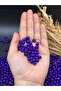 6 mm Purple Wooden Beads (25 Grams 175 Pieces) Hole Diameter 2mm Macrame Jewelry Bracelet Board Round - 2