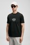 111020310 Thınk Modern Graphic T- Shirt T-Shirt Men's T-Shirt Black - 5