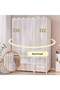 Portable Wardrobe Storage Cabinet with 3 Drawers, Hanging Closet Organizer with Curtains - 3