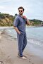 Navy Blue over Fit Men's Shirt Suit E7303 - 2