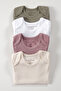 Unisex 4-Piece Short Sleeve Baby Bodysuit Set - Softly Clouds |   4 Color Baby Bodysuit Set