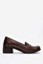 DERİCLUB 04045 Genuine Leather Women's Heeled Shoes
