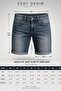 Men's Denim Shorts Slim Fit Jean Shorts - C342 - 2