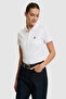 Women's White Polo Collar Basic T-Shirt 50321818-Vr013