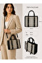 Women's Belt Detailed Linen Cross Hand and Shoulder Bag