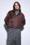 Brown Suede Look Bomber Women's Coat