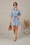 Kn Belted Jeans Single Pocket Denim Dress - 2