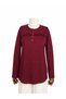 Women's Lycra Mid-Age and Above Four Seasons Mother's Combed Cotton Blouse New Season Striped Stripe Button Detail