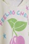 Printed Cotton Beige Poncho Towel for Girls E3916A825Sm - 2