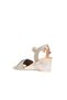 Green Leather Women's Wedge Heeled Sandals 01Wq8601 - 4