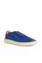 Blue Dark Leather Women's Sports Shoes 16Wa8241 - 2