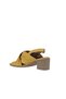 Yellow Leather Women's Heels Sandals 01Wy4902 - 5